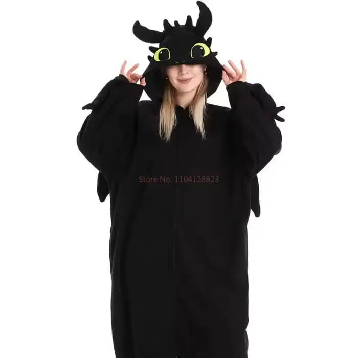 Nouveau pyjama Onesie Dragon sans dents pour adulte combinaison