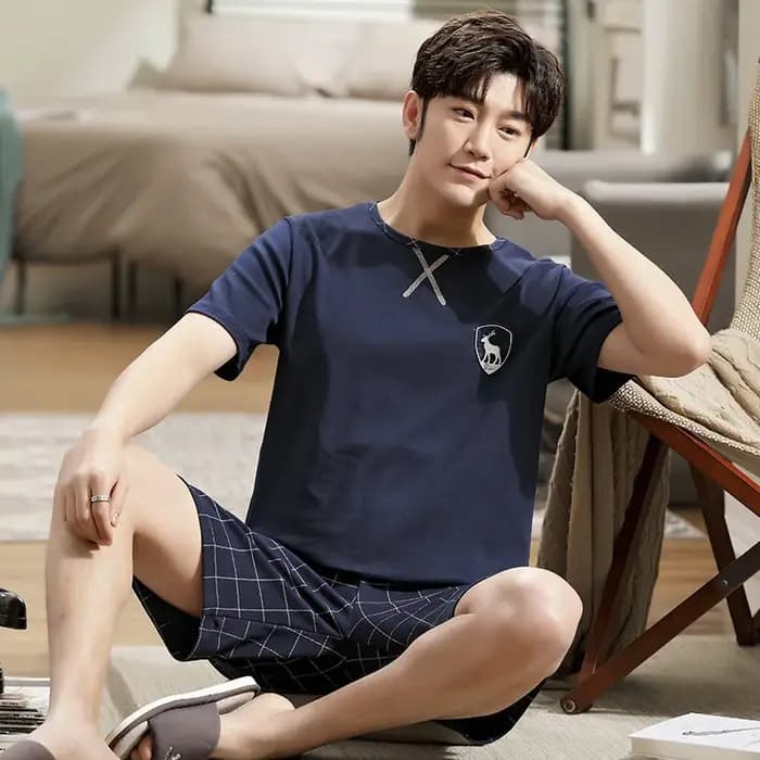 Ensemble pyjama à manches courtes pour hommes