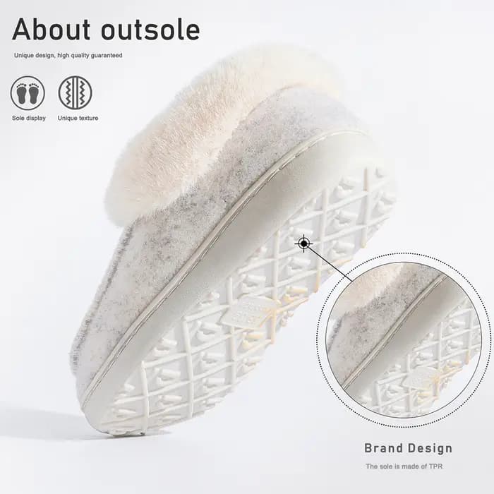 Pantoufles à plateforme pour femmes, chaussures compensées en mousse à mémoire de forme TPR, semelle antidérapante, chaudes et floues, durables, pour chambre à coucher, confortables et confortables, h