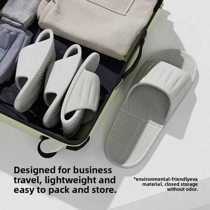 Chaussons de voyage pliables pour hommes et femmes - Sandales de salle de bain portables pour hôtel