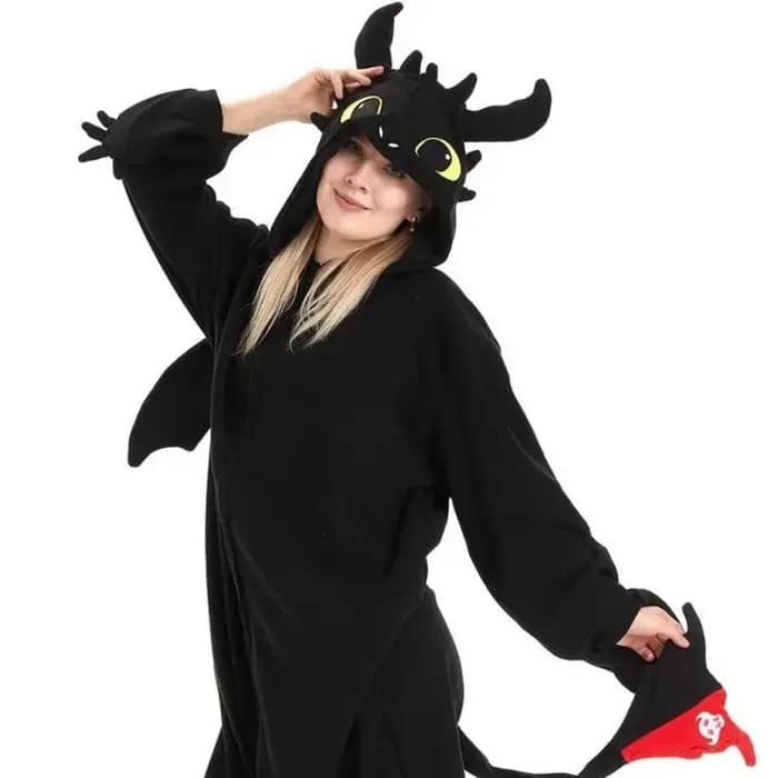 Nouveau pyjama Onesie Dragon sans dents pour adulte combinaison
