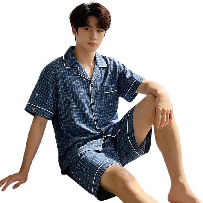 Pyjama pour homme à manches courtes et short
