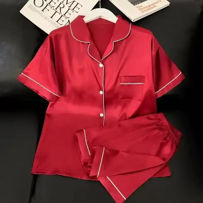 Pyjama de mariée en soie personnalisé
