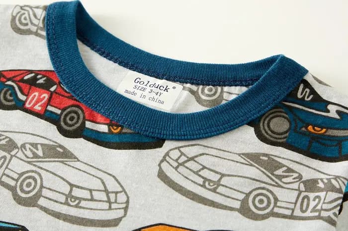 Ensemble pyjama de voiture de dessin animé pour garçons