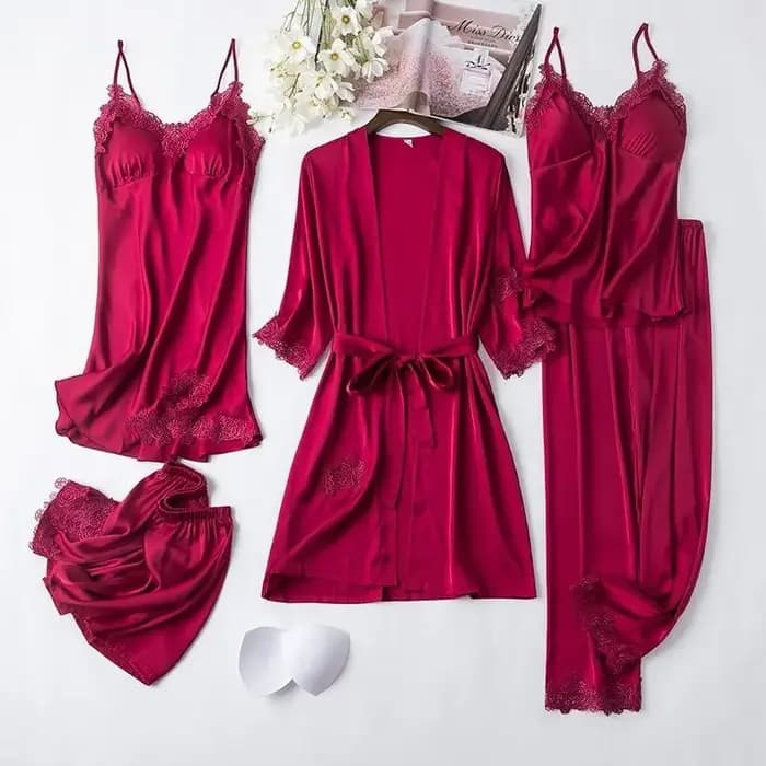 Ensemble de vêtements de nuit en Satin pour femmes