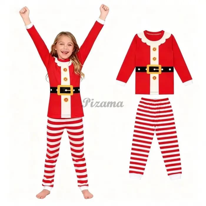 Pyjamas de noël pour enfants ensembles enfants père noël rayé garçons Pyjamas filles Pijamas vêtemen