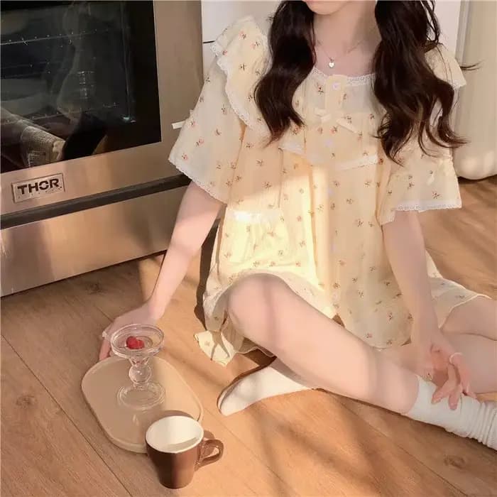 Nouvel ensemble de pyjama d'été pour femme style princesse