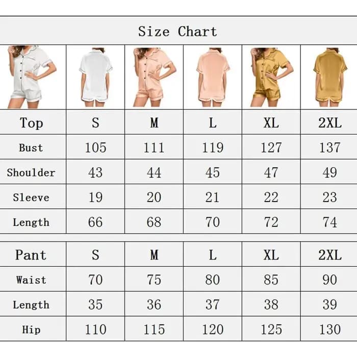 Pyjama de fiançailles en satin pour femme