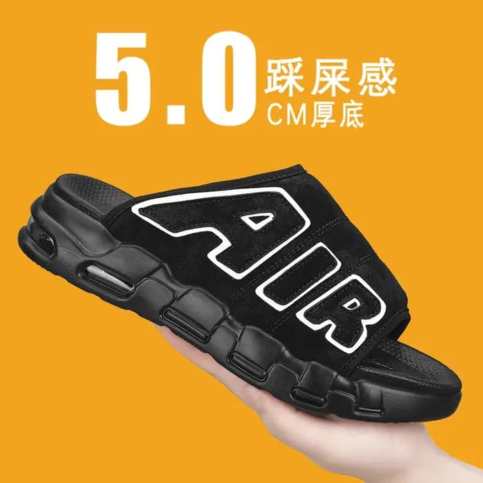 Chaussons pour hommes coussin d'air conception sandales été nouveau PVC doux antidérapant