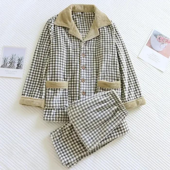 Pyjama chaud en velours pour homme