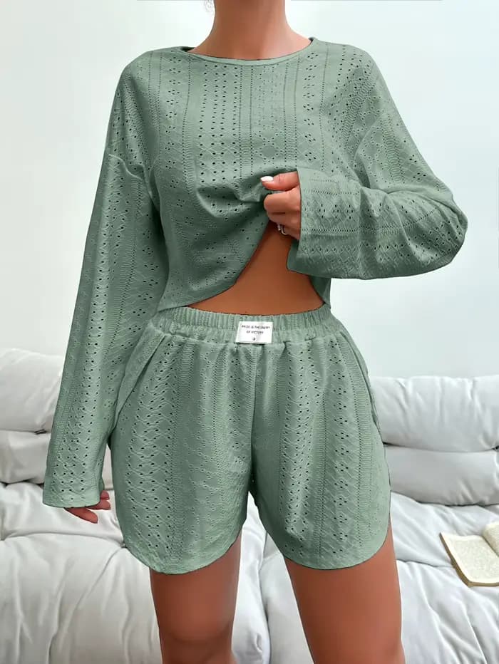 Ensemble de pyjama à manches longues pour femmes