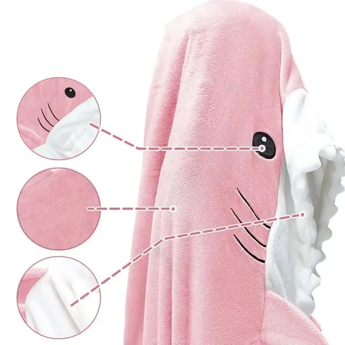 Pyjama Combinaison Requin Cartoon Confortable et Amusant avec Capuche