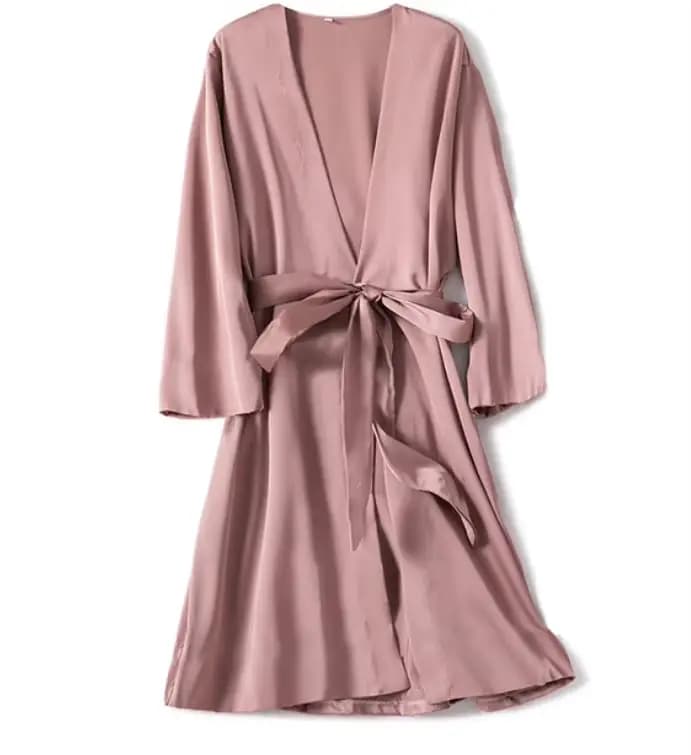 Robe en Satin femme Lingerie intime vêtements de nuit soyeux mariée cadeau de mariage décontracté Ki