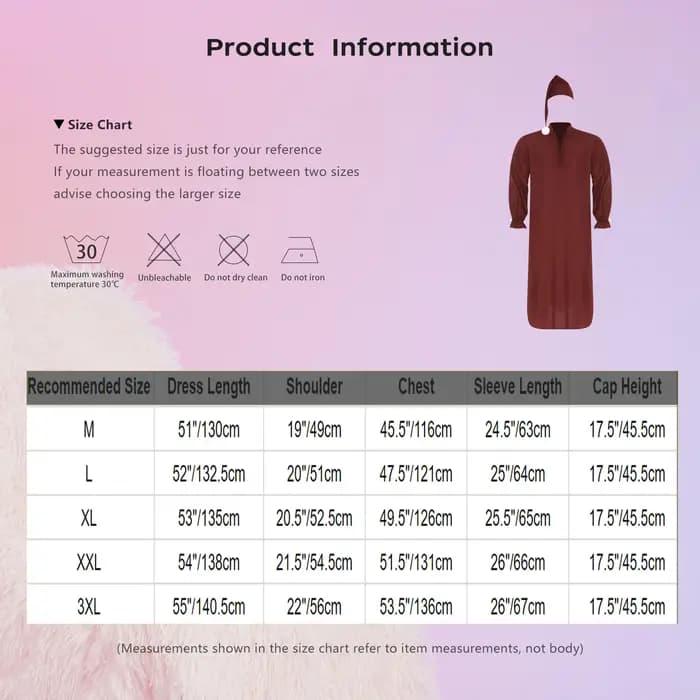 Robe de nuit vintage pour homme avec bonnet de nuit, bordure à volants, manches longues avec poignets à cordon, robe de nuit ample pour pyjama, fête