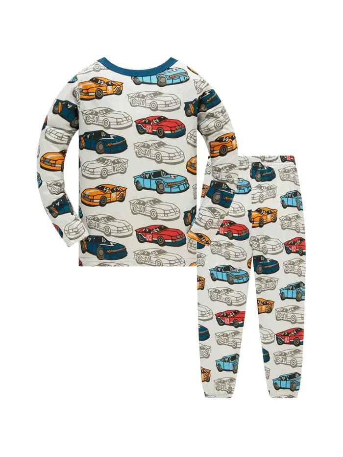 Ensemble pyjama de voiture de dessin animé pour garçons