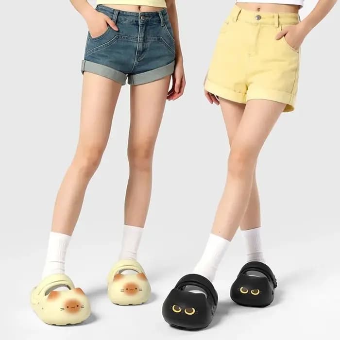 Nouvelles pantoufles antidérapantes patte de chat