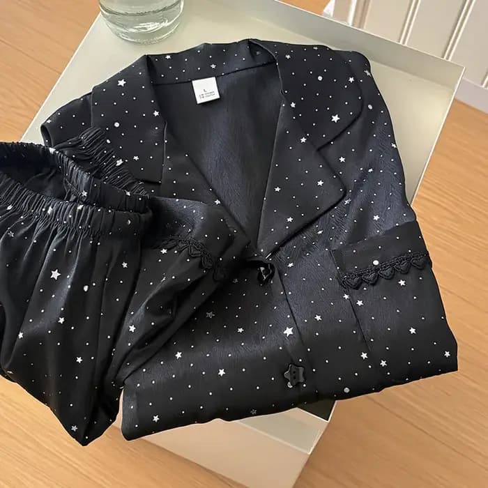 Pyjama scintillant à manches courtes 2026 pour femme