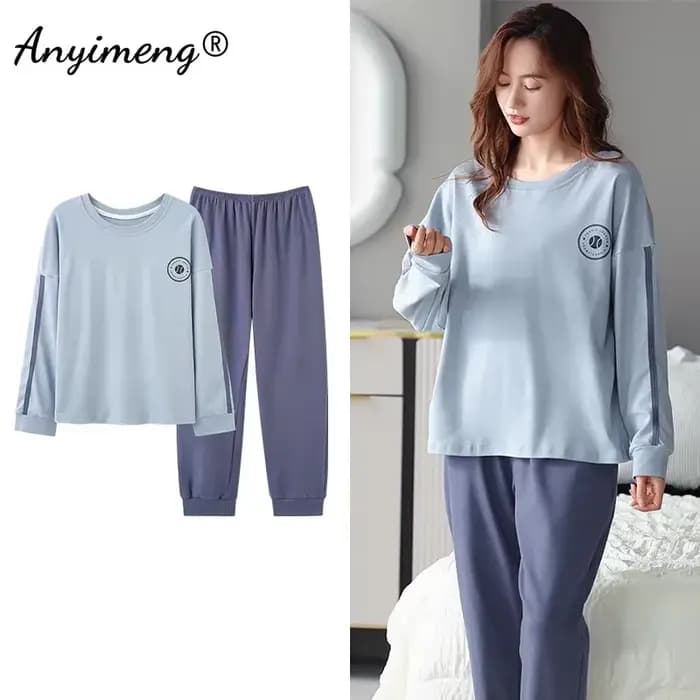 Ensemble de pyjama en coton à imprimé floral pour femmes