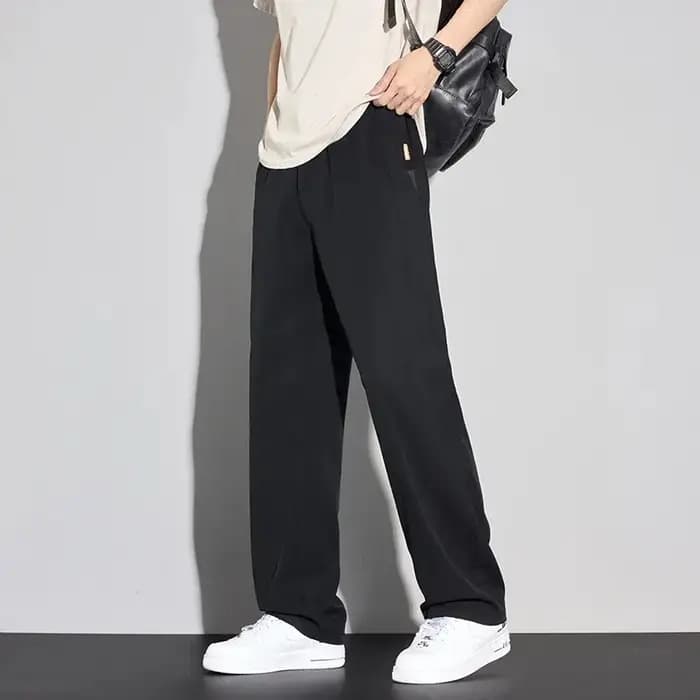 Pantalon décontracté pour homme en lyocell doux, fin, été 2026, confortable, tendance, couleur unie, simple, vêtements de marque
