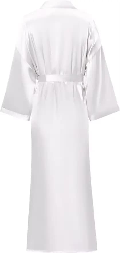 Peignoir femmes Extra longs vêtements de nuit Robes Robe soyeuse charmante