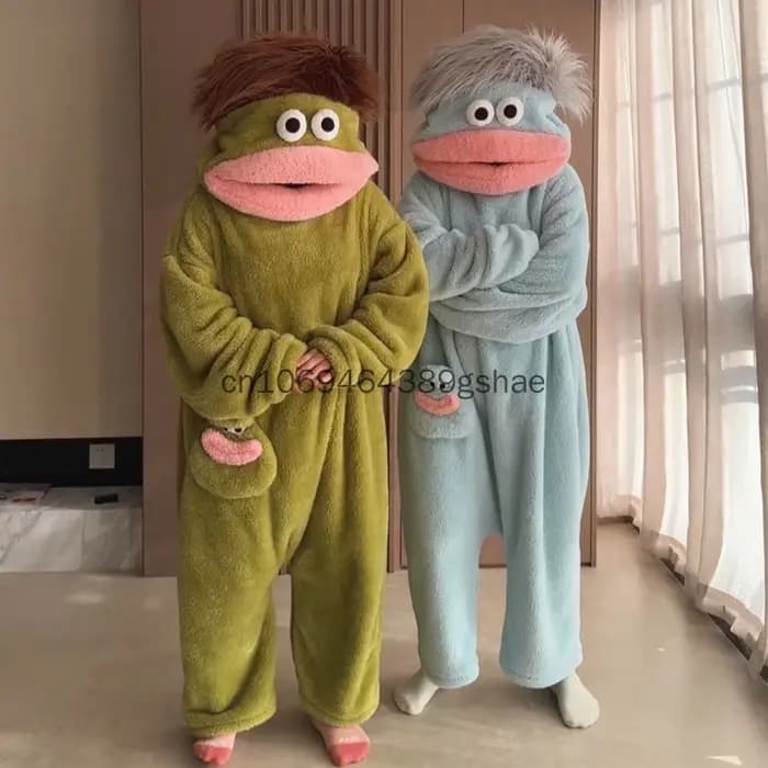 Pyjama Combinaison Monstre à Grande Bouche Amusant et Mignon