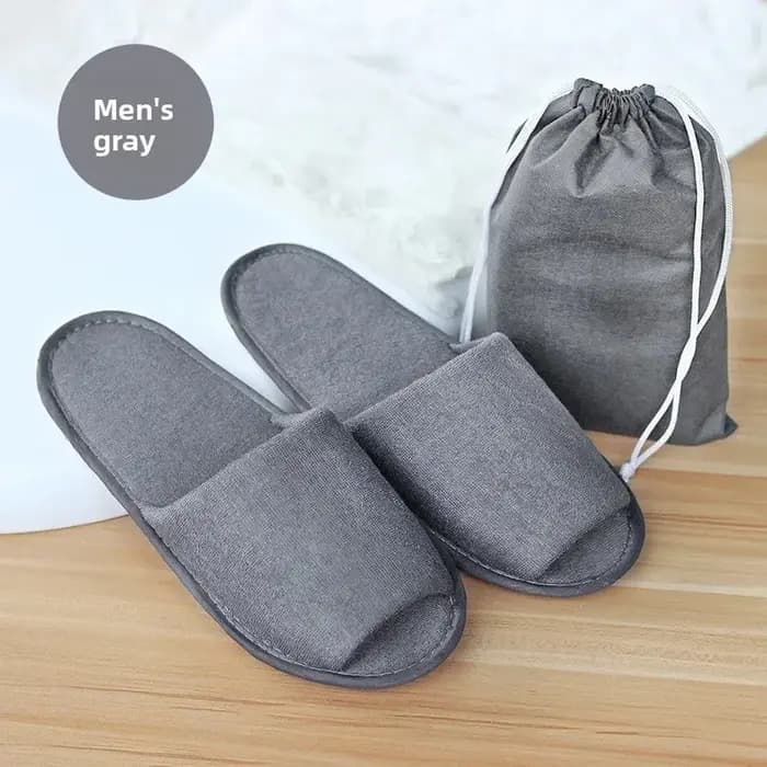 Pantoufles en tissu portables de voyage pliables