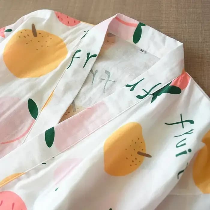 Ensemble pyjama kimono de style japonais à sept manches pour femme