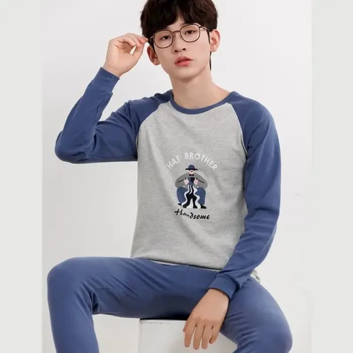Pyjamas pour adolescents à manches longues 100% coton