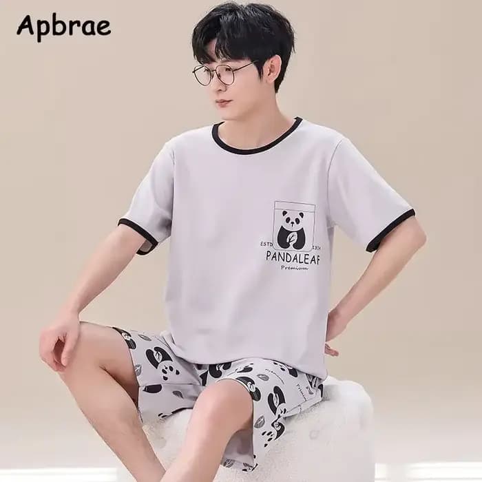 Été hommes Pyjamas grande taille 4XL décontracté hauts courts pantalons courts coton Pijamas hommes