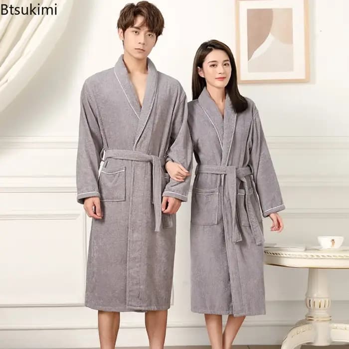 Femmes 100% coton éponge Robe unisexe amoureux doux