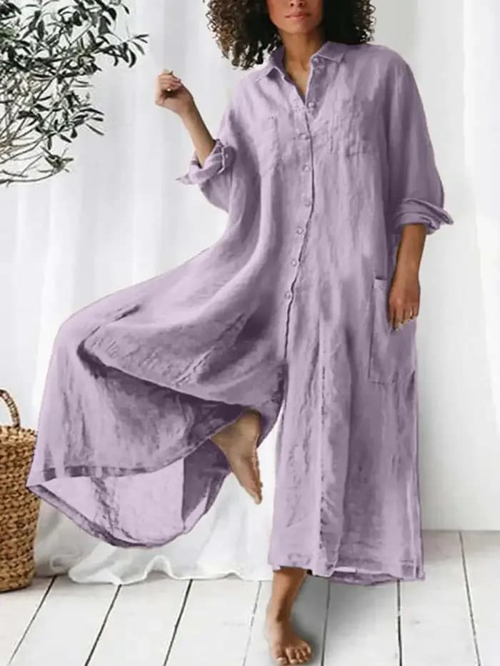Combinaison ample vintage en coton et lin pour femme, avec boutons, style décontracté d'été, pantalon large, combishort de plage