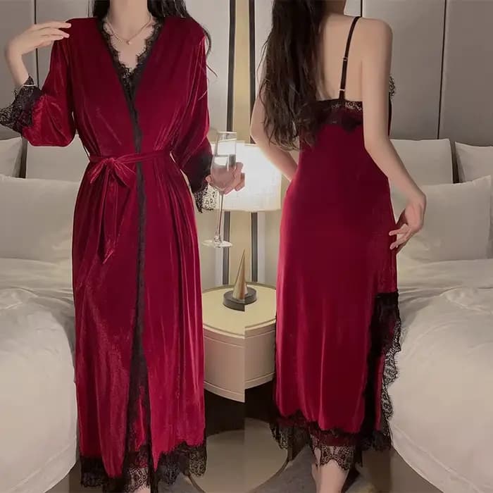 Ensemble de vêtements d'intérieur en velours chaud pour femmes