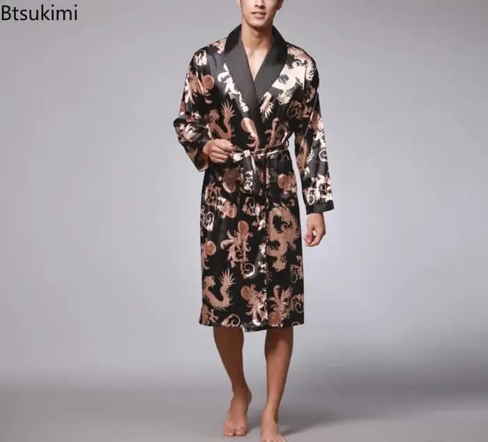 Peignoir d'été à manches longues pour hommes