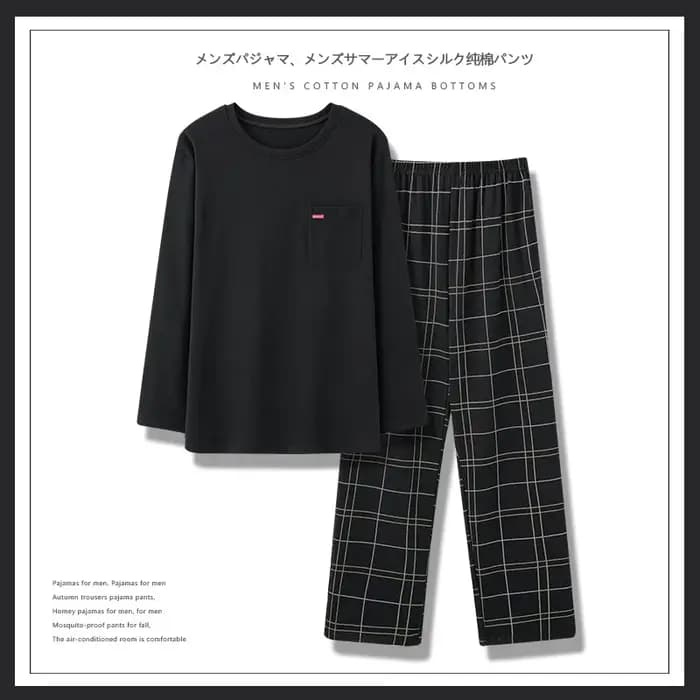 Ensembles de pyjama décontracté pour hommes printemps automne Chic Gentleman Pjs mode hommes vêtemen