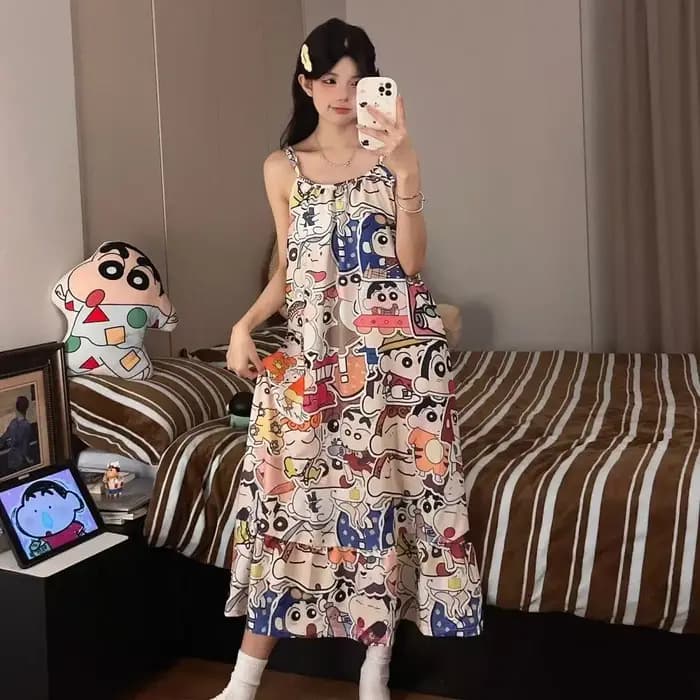 Pyjamas pour amoureux, motif dessin animé original et mignon, style ample et confortable, vêtements d'intérieur légers pour l'été.
