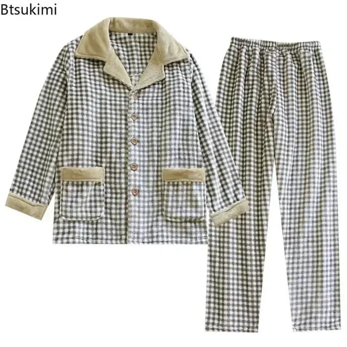 Pyjama chaud en velours pour homme
