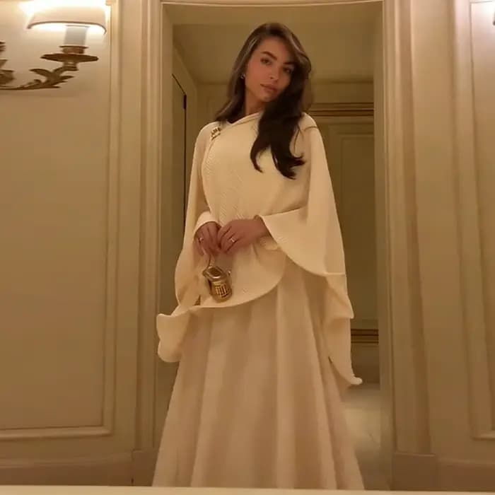 Ensemble Robe et Châle Élégant et Rétro pour Femme