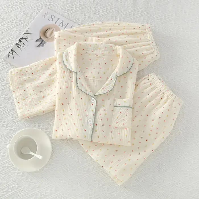 Pyjama trois pièces en pur coton