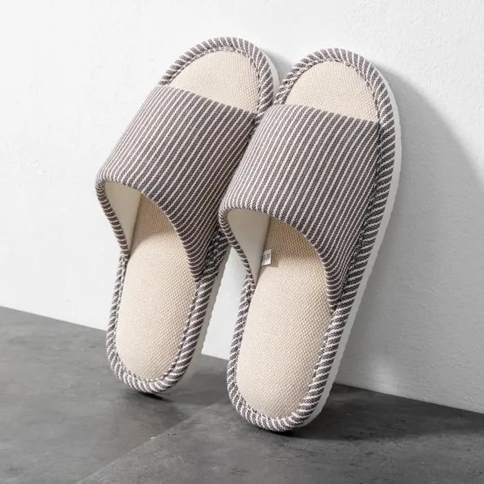 Chaussons en lin antidérapants pour hommes