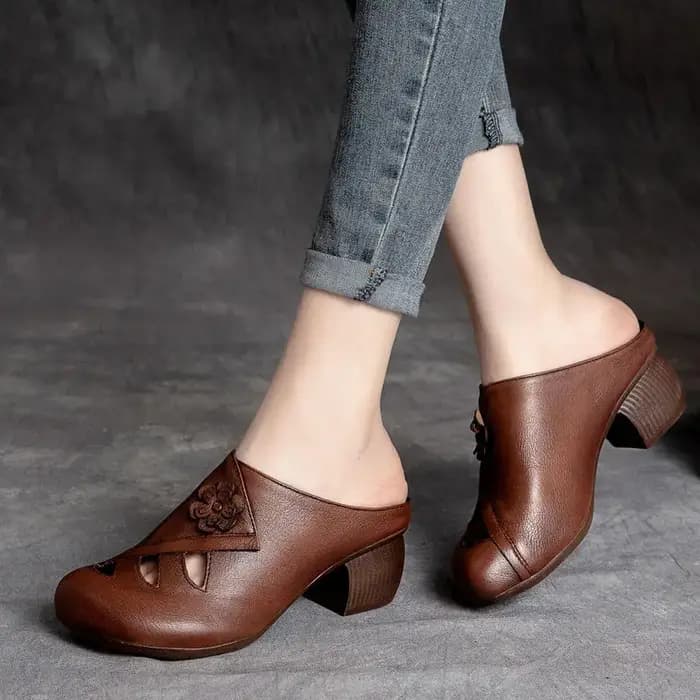 FHC – pantoufles de Style rétro faites à la main pour femmes