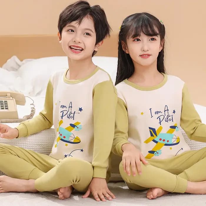Pyjamas pour adolescents à manches longues 100% coton