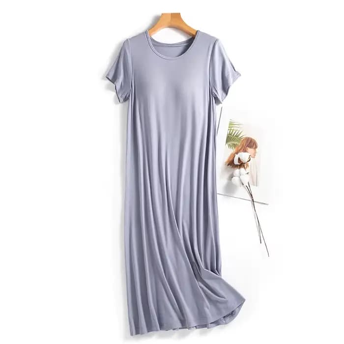 Chemise de nuit à manches courtes pour femmes
