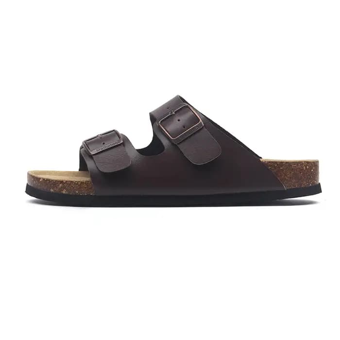 Pantoufles pour hommes décontracté classique été qualité supérieure boucle confortable pantoufle en cuir
