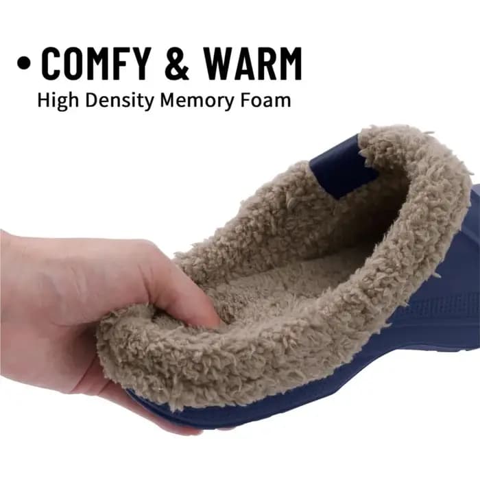 Kidmi sabots doublés de fourrure d'hiver pour hommes et femmes diapositives d'intérieur pantoufles imperméables