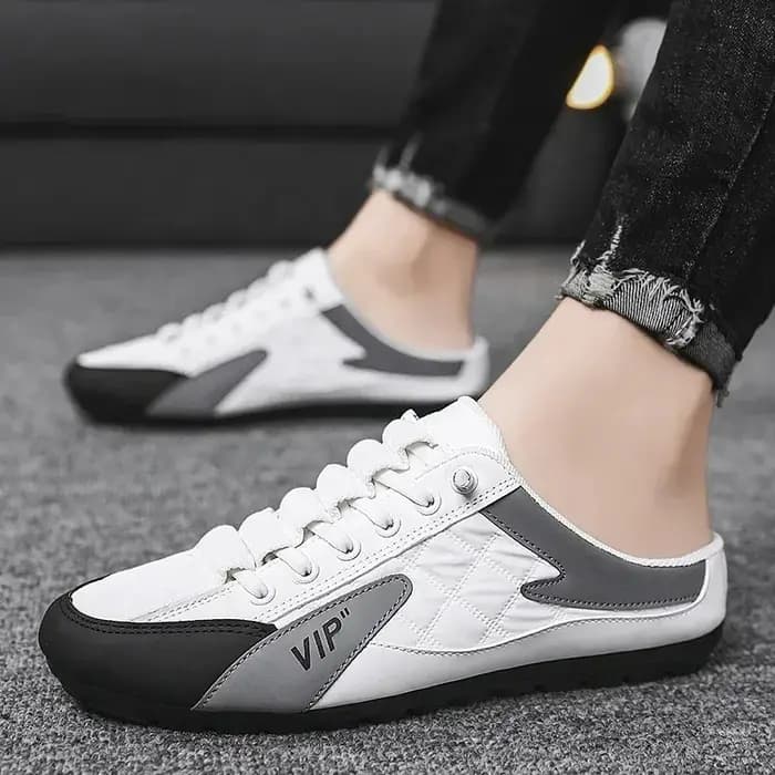 Pantoufles d'été pour hommes, chaussures décontractées à fond plat, tendance, chaussures de soutien à semelle souple, baskets pour hommes