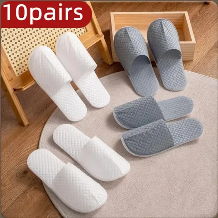 10 paires de pantoufles jetables pour femmes et hommes