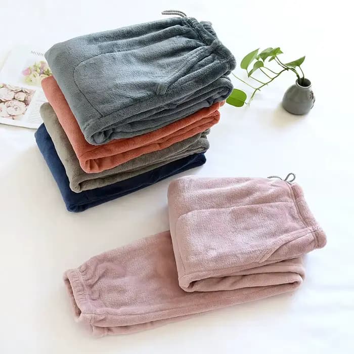 Pantalon de sommeil en flanelle épaisse pour femme