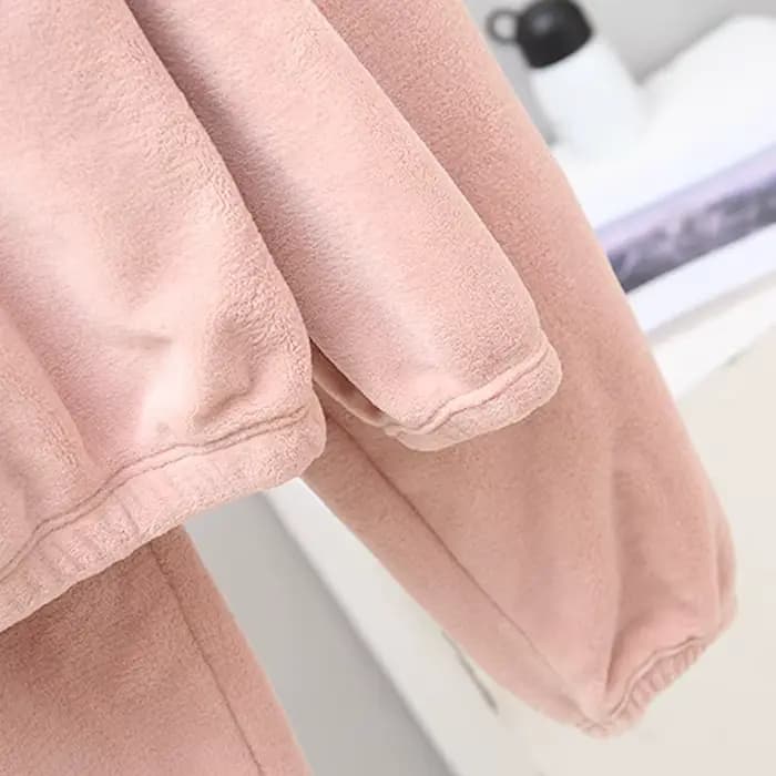 Femmes hiver flanelle pyjama ensemble polaire pyjamas vêtements de nuit Homewear épais chaud velours femme costume