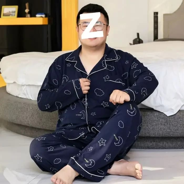 Grande taille 5XL hommes à manches longues coton pyjama ensembles automne hiver Style coréen
