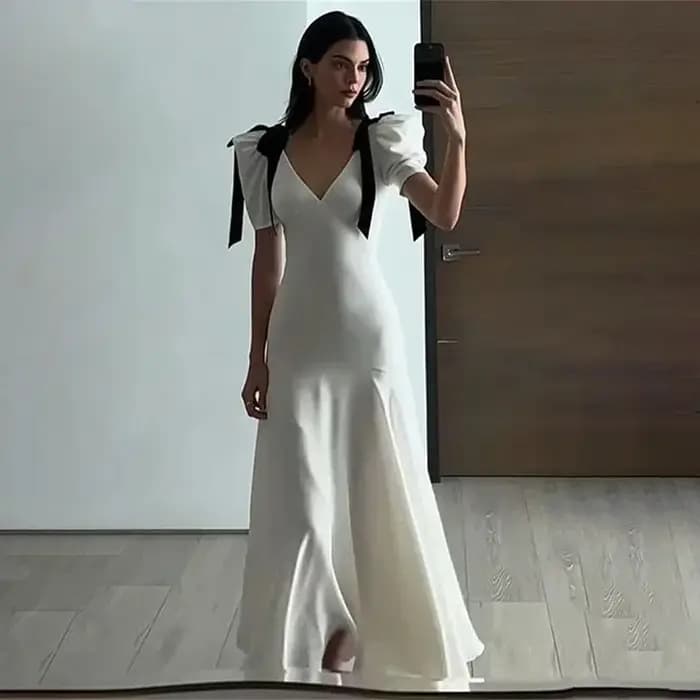 Robe Maxi Élégante à Lacets avec Nministériels d pour Femme